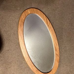 Oval Wood Mirror